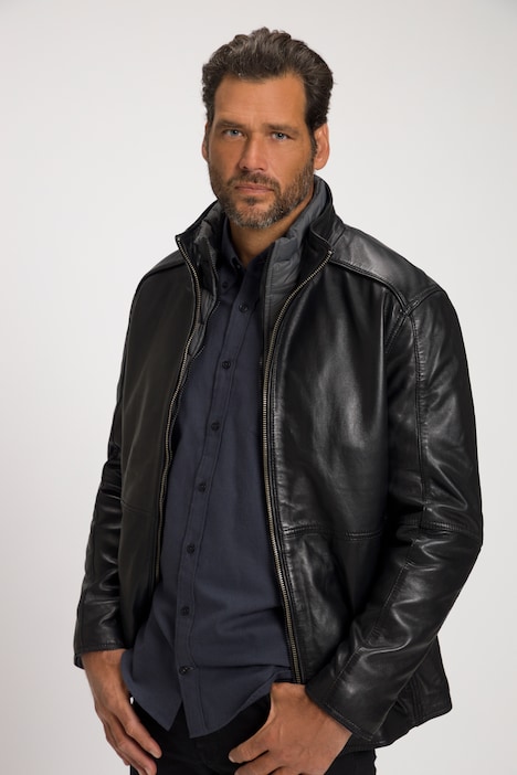 Lederjacke, Leder, Lammnappa, Stepp-Einsatz herausnehmbar, Zipper