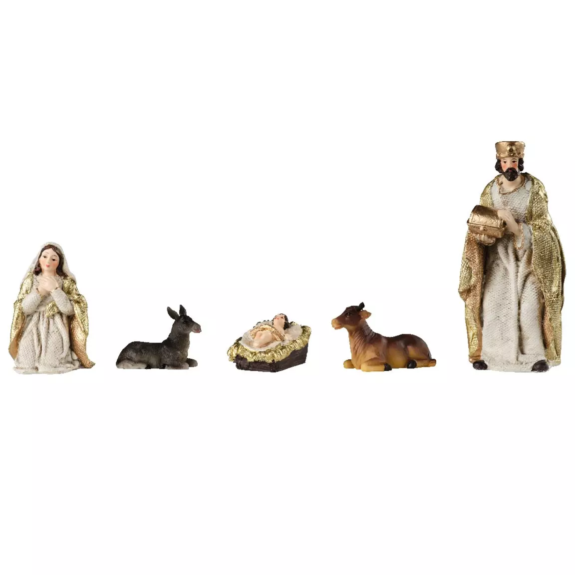 Les 8 santons (H12 cm) de Olga