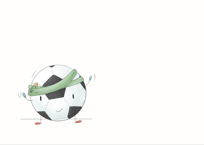 Studio Fred Illustraties | Beterschapskaart | Voetbal | Lief