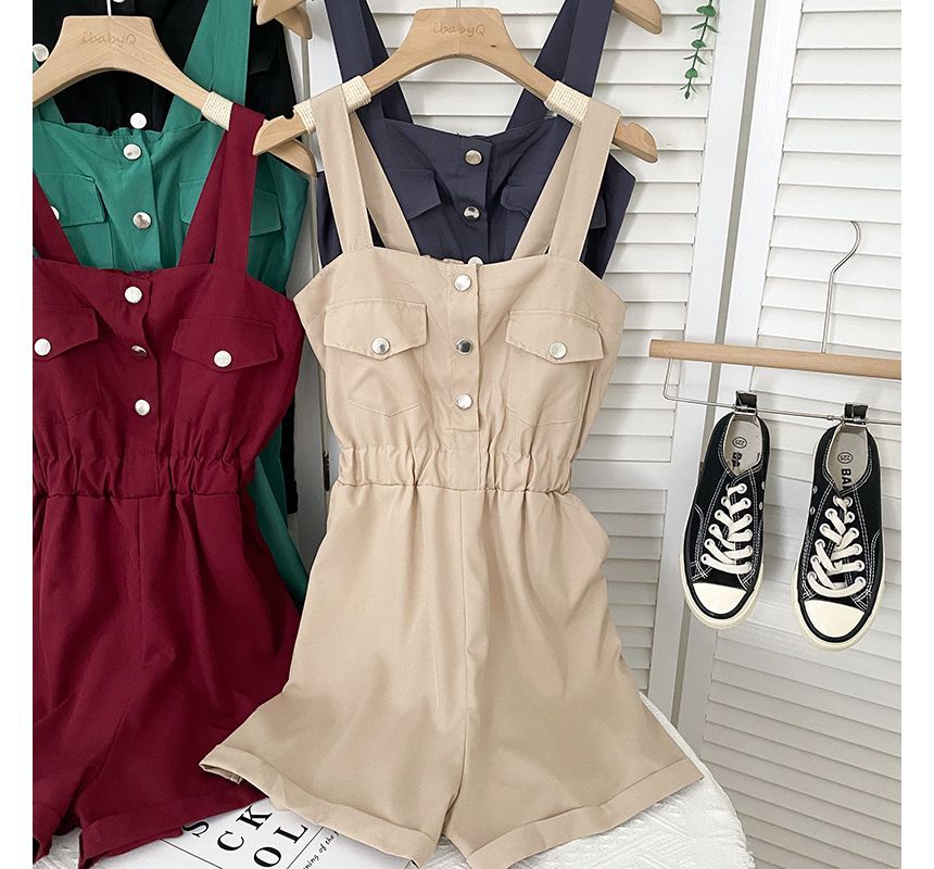 Babique - Effen Cargo Jumpsuit met Wijde Pijpen