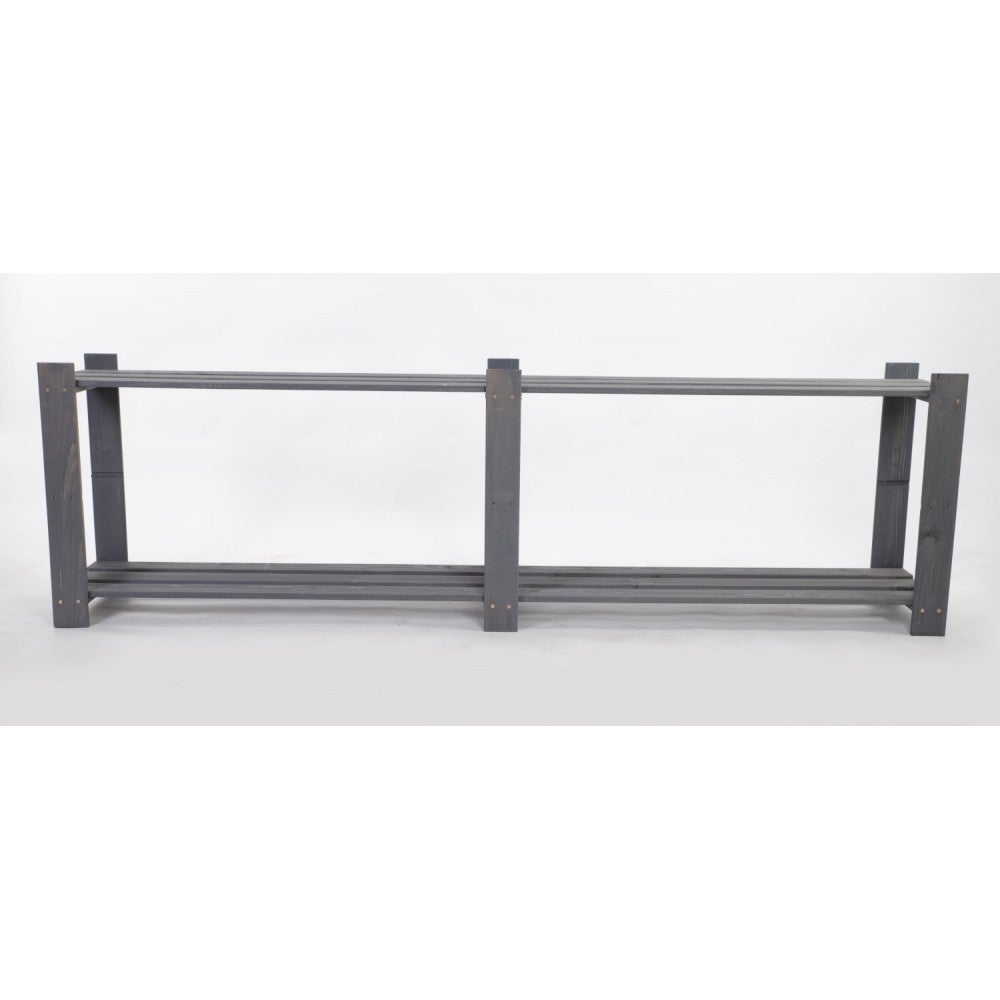PROREGAL Pinepeak Houten Plank HxBxD 50 x 170 x 28 cm 2 Planken 1,2 cm Dik Dennenhout Grijs