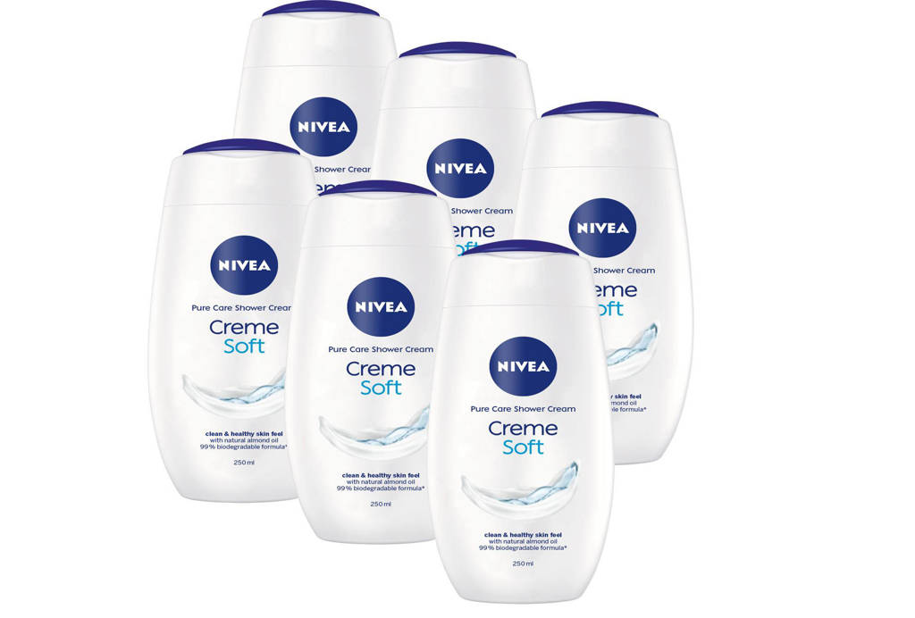 Crème Soft douchecrème - 6 x 250 ml - voordeelverpakking