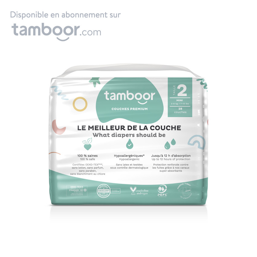 Couche Premium nouveau-né T2 Mini (3-6kg) - x28