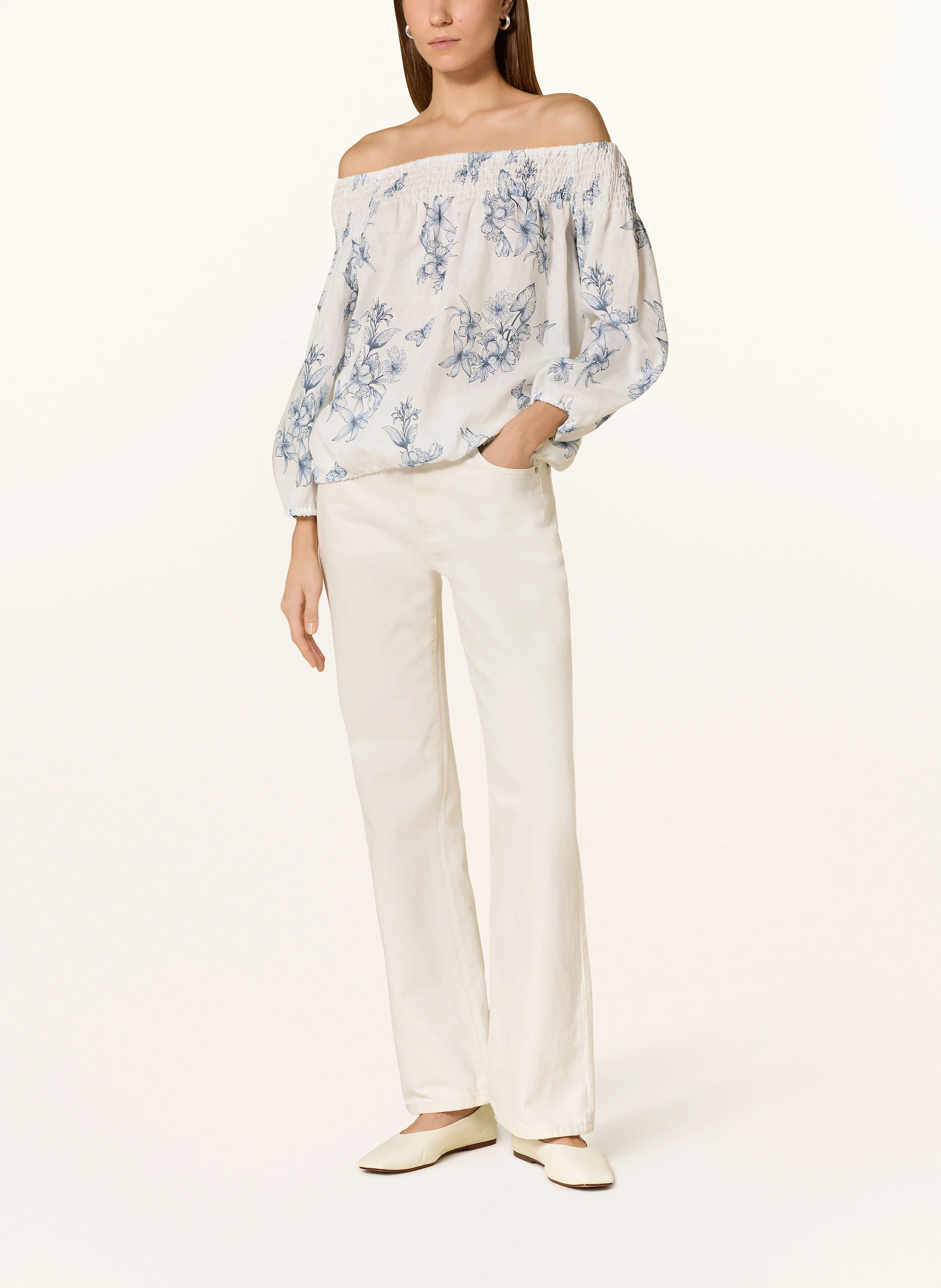 van Laack Off-Shoulder-Blusenshirt VL-BERNICE-SV aus Leinen