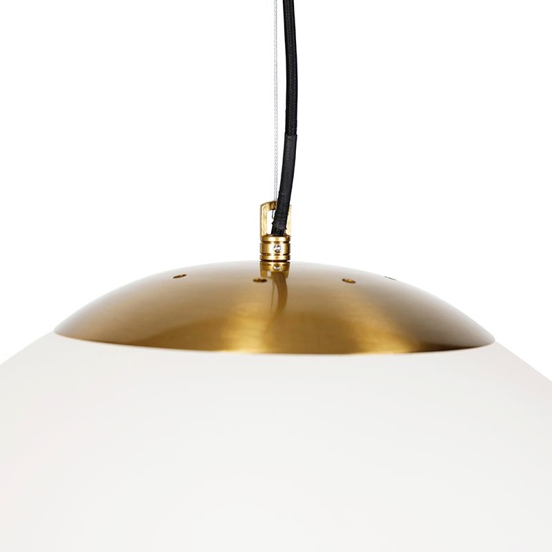 Smart Scandinavische hanglamp goud met opaal glas 40cm incl. Wifi A60 - Ball 40