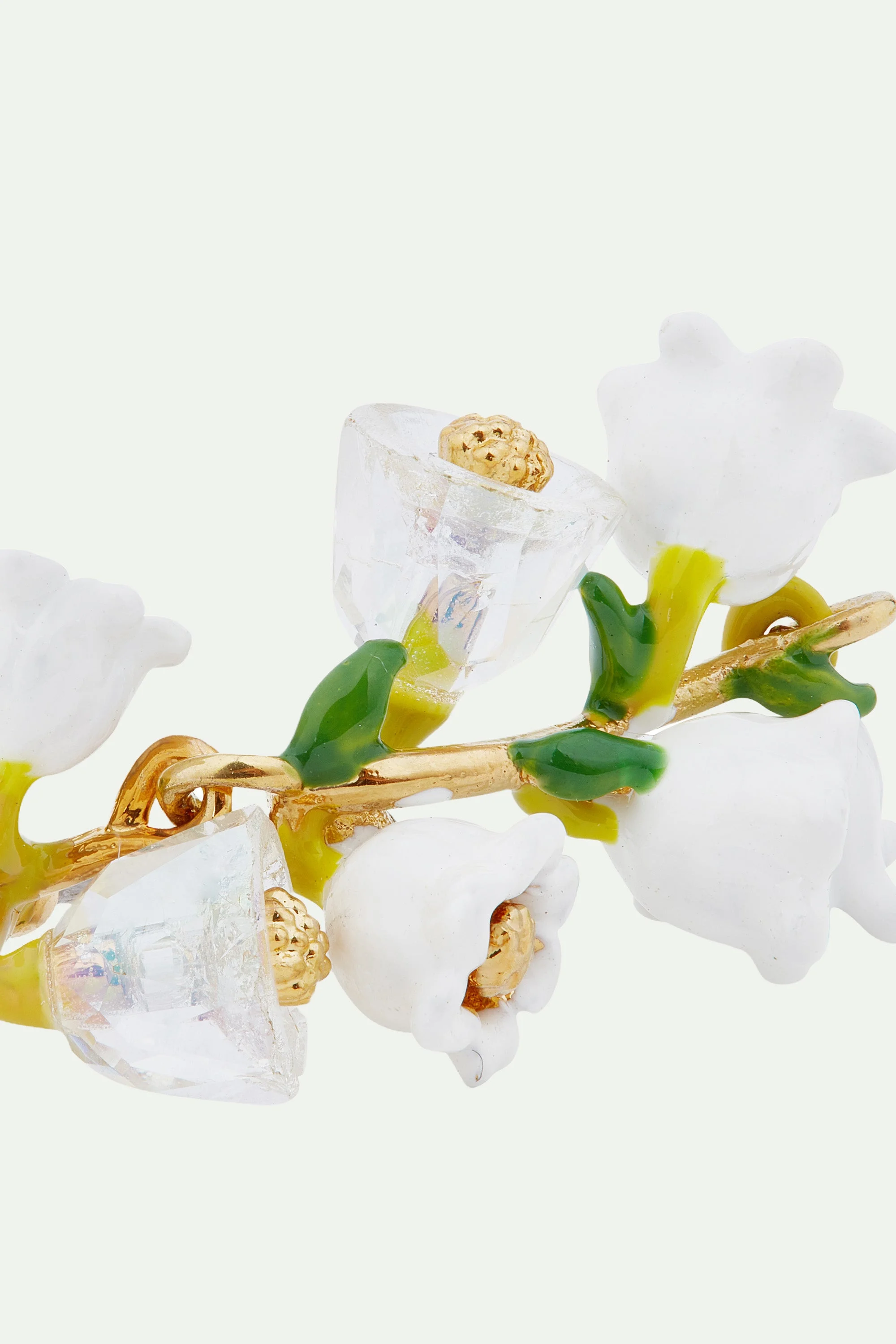Boucles d'oreilles bouquet de muguet | Blanc