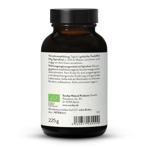 Sunday Natural Products  Bio Spirulina Pulver