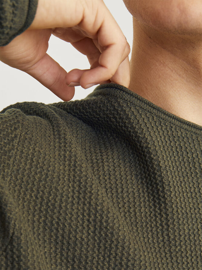 Jack & Jones JJECOOPER KNIT CREW NECK NOOS Olive night