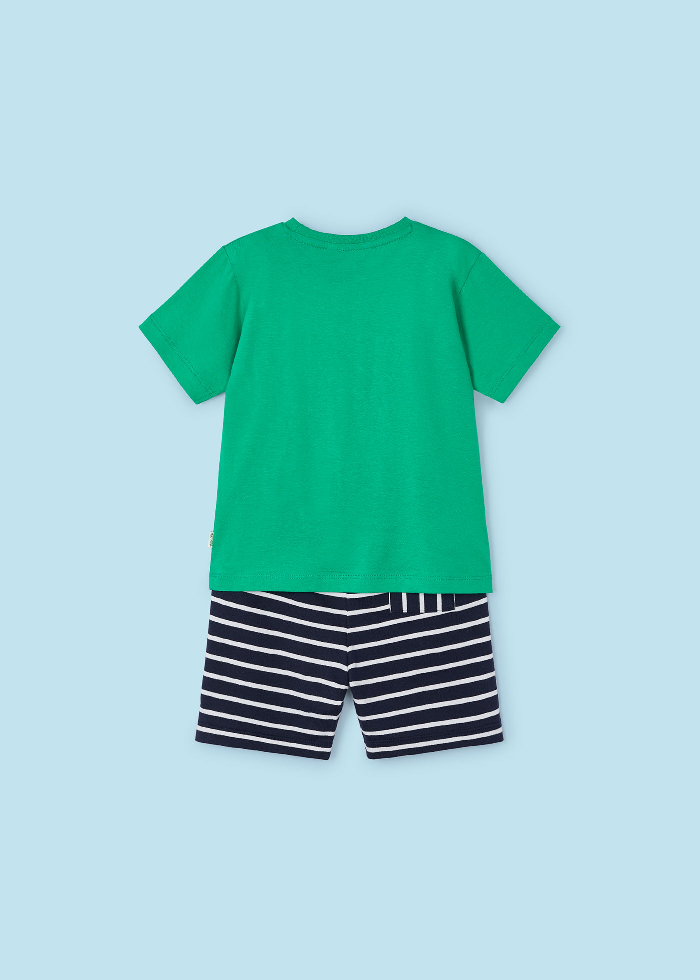 Conjunto listrado de duas peças Better Cotton para meninos, Clorofila