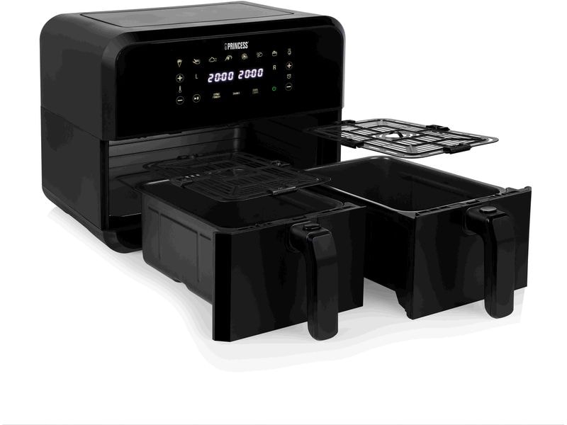 Princess Heissluft-Fritteuse 182068 Double Basket Airfryer Heissluftfritteuse mit Doppelkorb