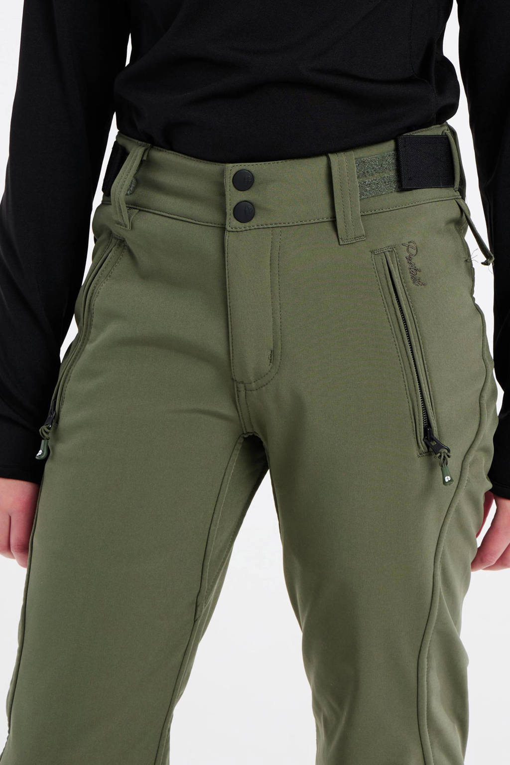 Protest softshell skibroek Lole Jr. olijfgroen