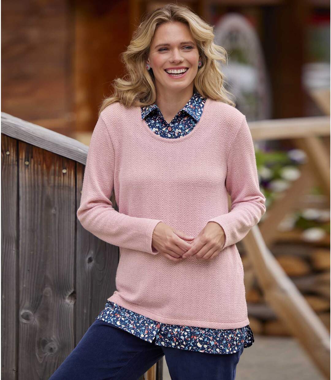 Pull Fin Effet Trompe-l’œil 2-en-1