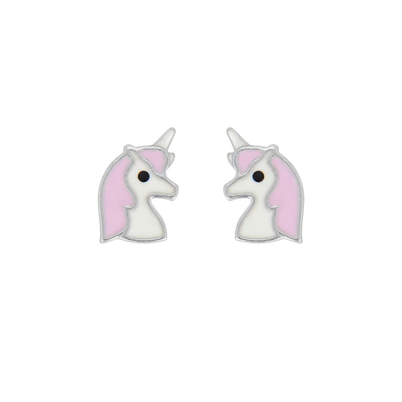Boucles d'oreilles Enfant - Argent 925 - Licorne