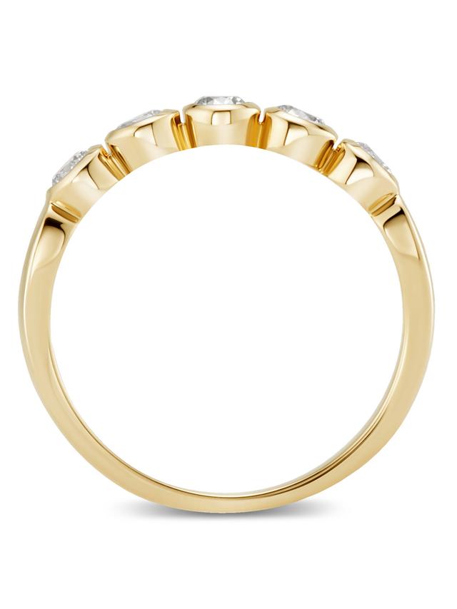Rivière-Ring, Brillant, SI, Top Wesselton, Gold 375