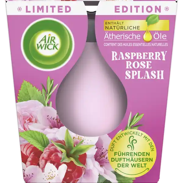 Wohlfühl-Duftkerze Raspberry Rose Splash