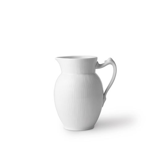 Royal Copenhagen Hvid Riflet Mælkekande, 0,38 L