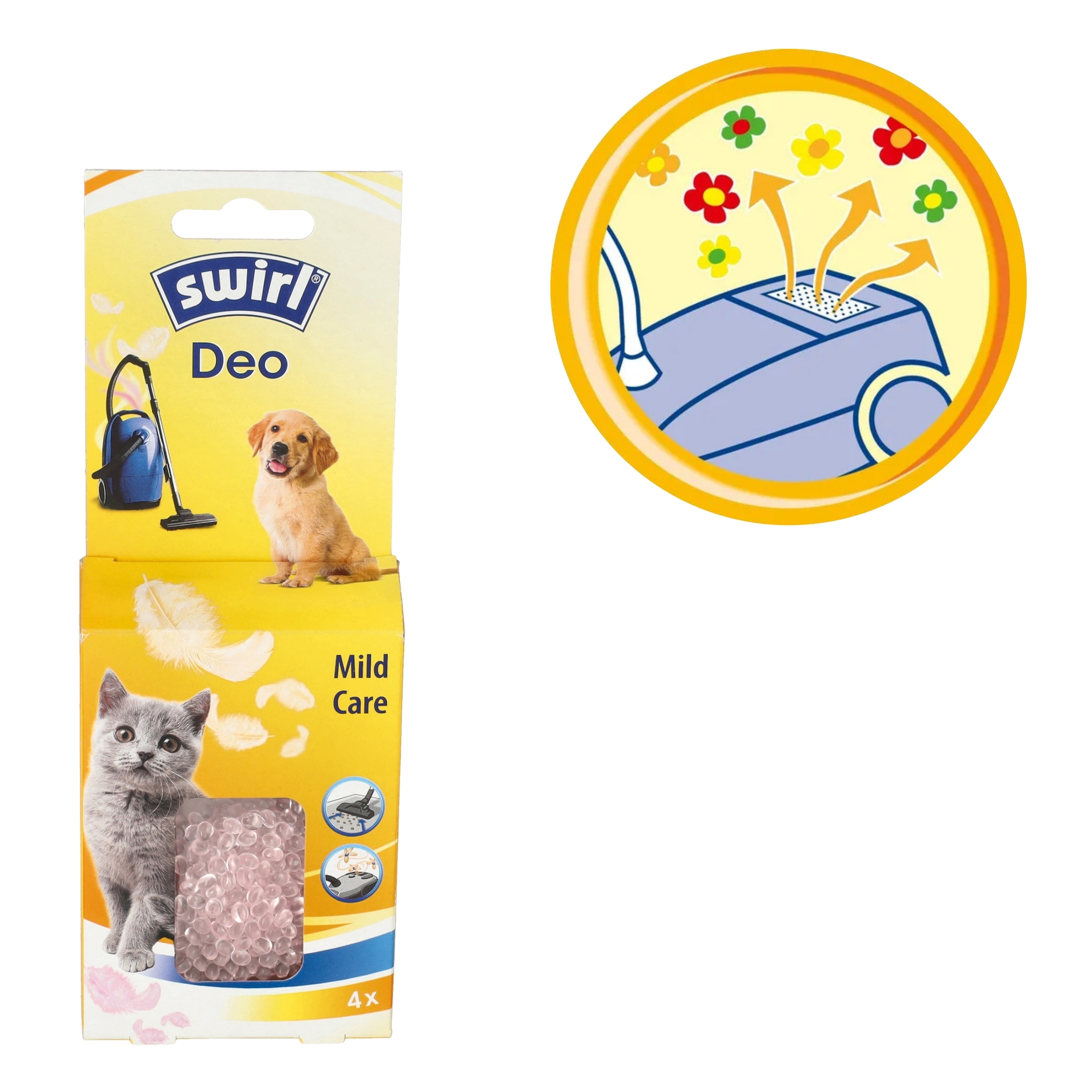 (4er Set) Staubsauger Duft Perlen Raumduft Aroma Deo Kugeln (197057) - Mild Care
