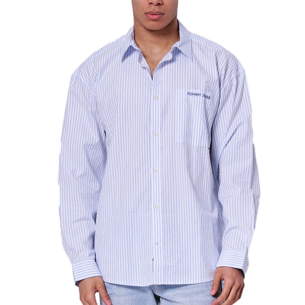 Tommy Hilfiger Chemise Manches Longues Bleu Homme Tommy Hilfiger DM0DM18956