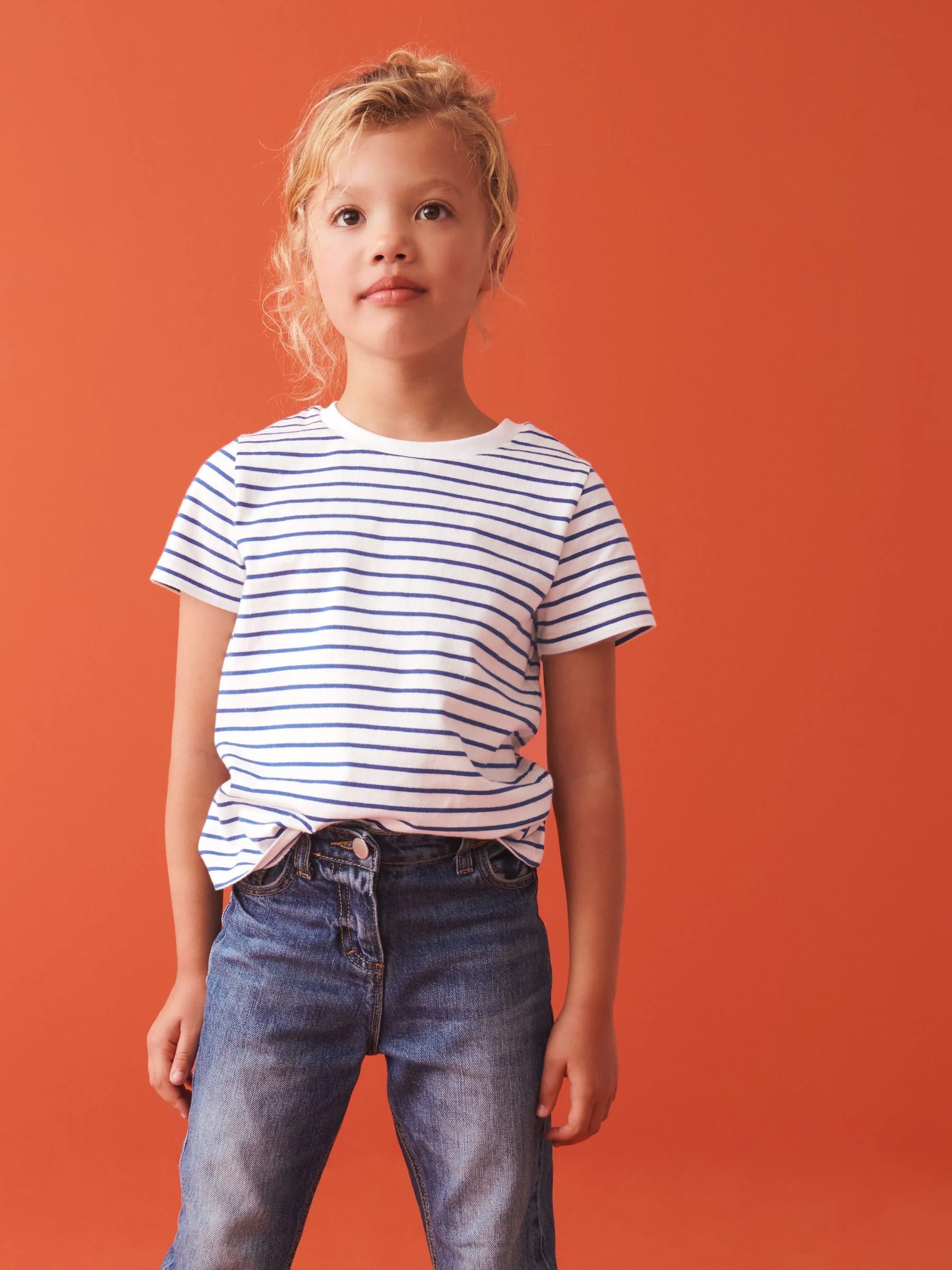 Wit gestreept - T-shirt (3-16 jr)