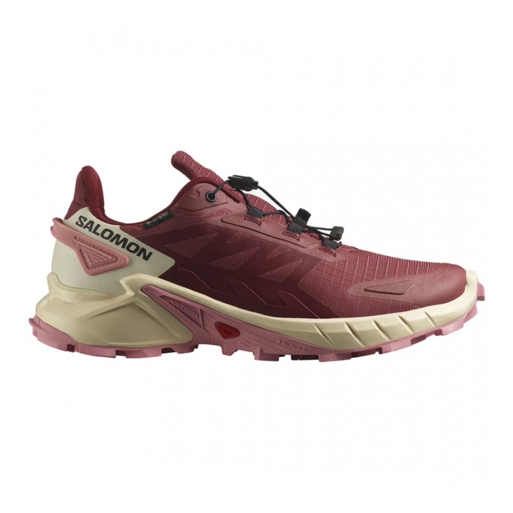 Salomon SUPERCROSS 4 GTX W - Chaussures trail Femme cow hide/syrah/blush