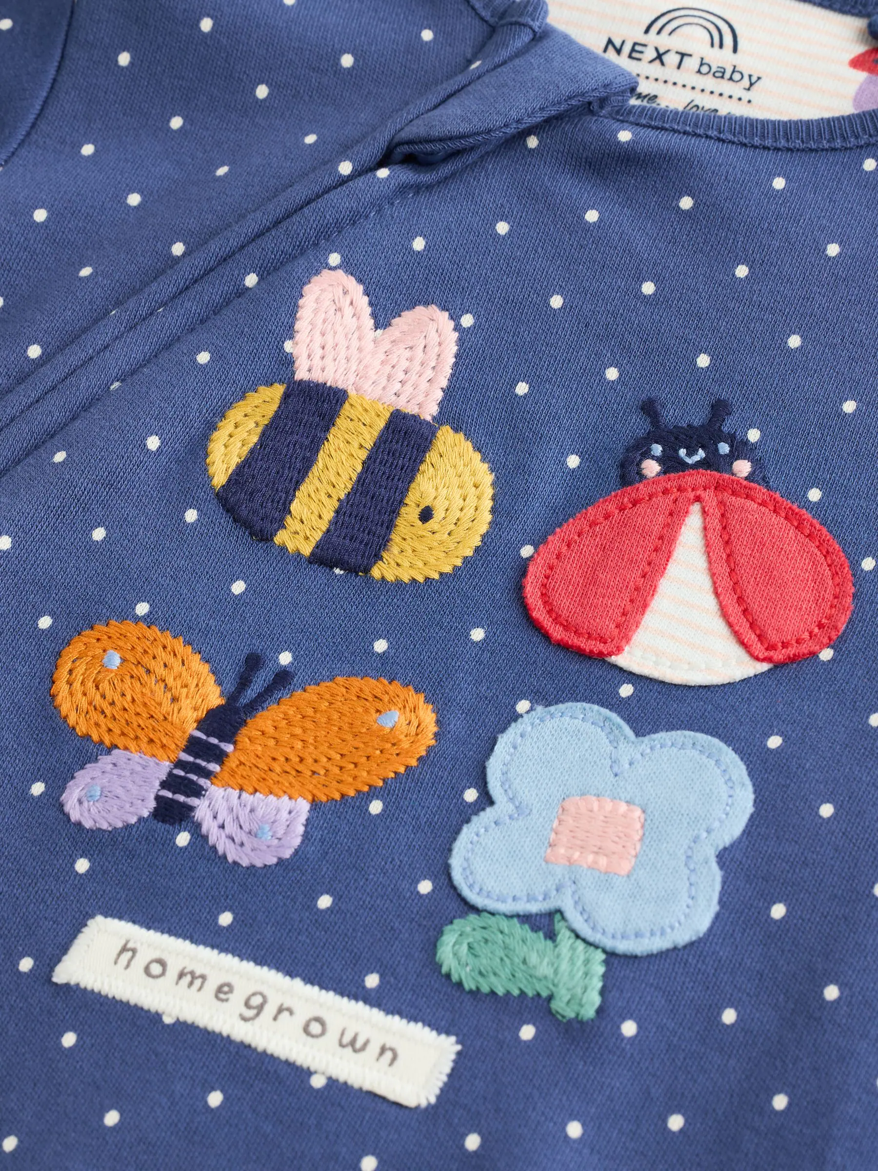 Marineblauw - Verpakking van 3 babypyjama's met tweewegrits (0-2jr)