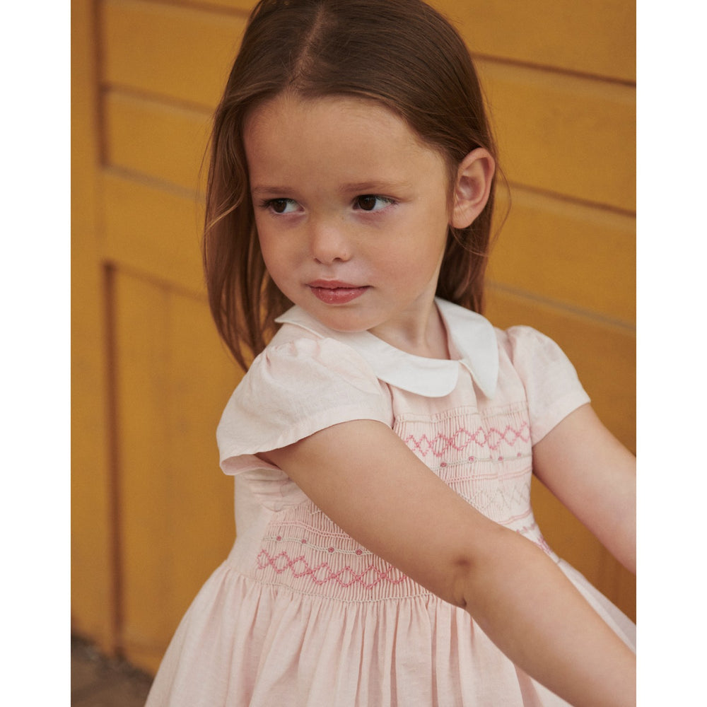 Køb COPENHAGEN COLORS Dusty Rose Comb. Smock Kjole W. Emb.