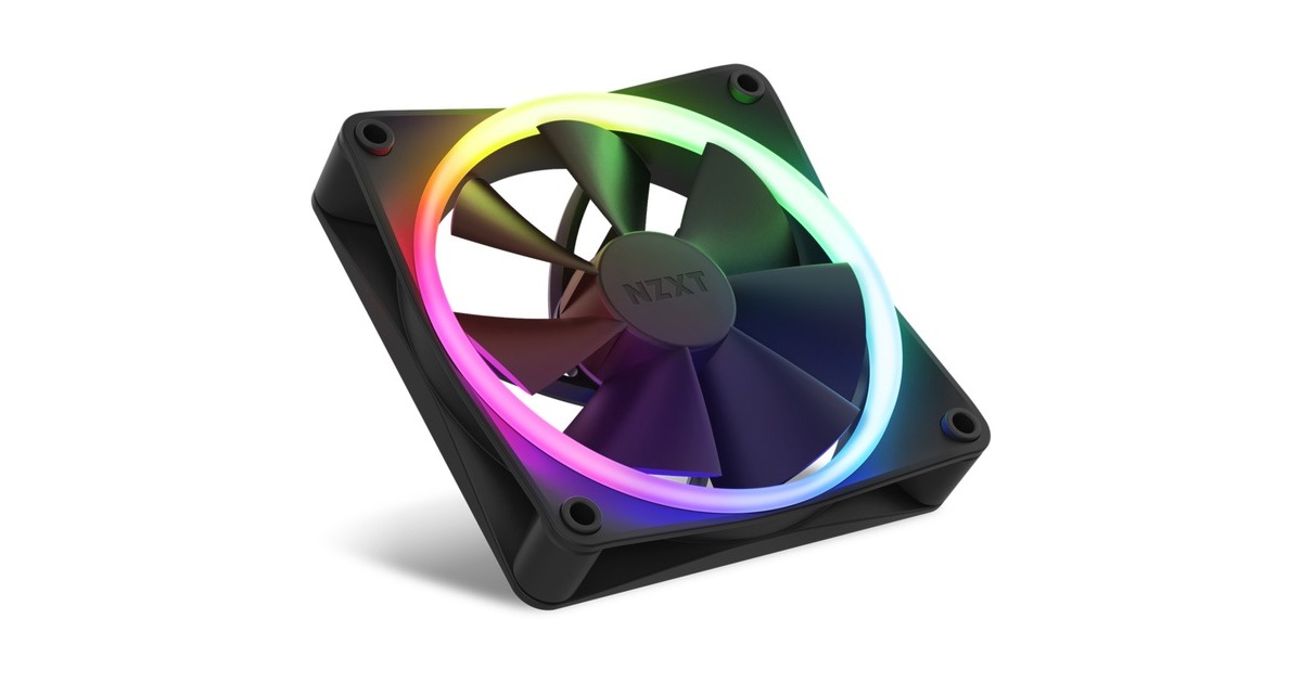 NZXTF120 RGB case fans  (Zwart, 3 stuks, 120 x 120 x 26 mm, Incl. controller)