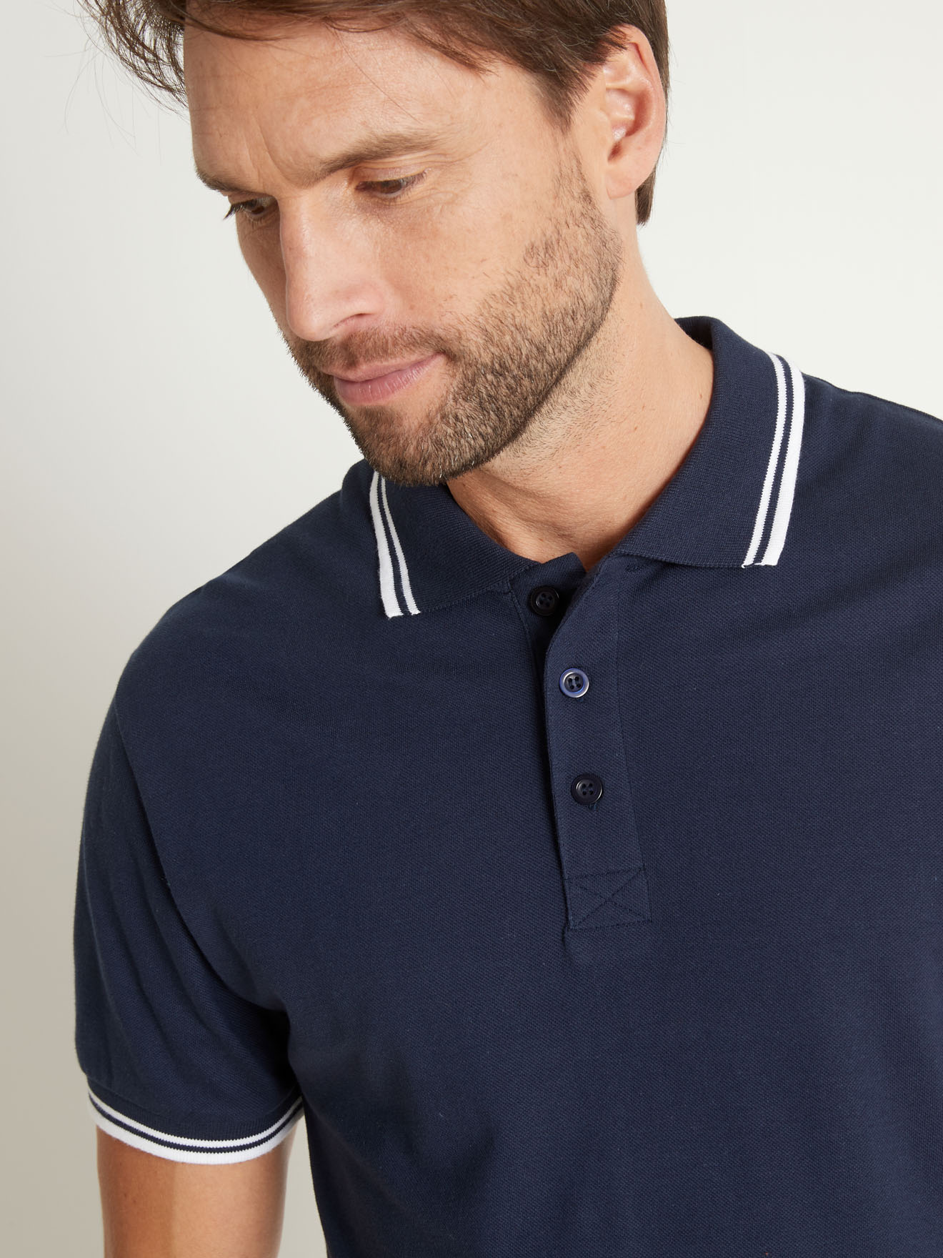 Polo manches courtes maille piquée
