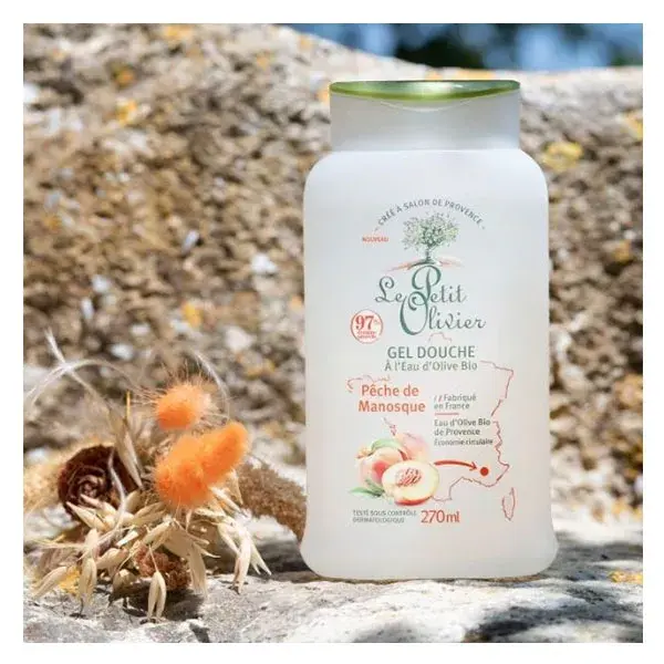 Le Petit Olivier - Gel Douche - Pêche De Manosque - Sans Savon 270ml