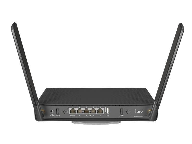 MikroTik Access Point hAP ac3 Mit 5 Gigabit-Ethernet-Ports, 256 MB RAM und Quad-Core-CPU kann hAP ac³ selbst die grössten und anspruchsvollsten Haushalte zufriedenstellen. Mit PoE-Unterstützung kann es mit Strom versorgt oder von anderen Geräten betr