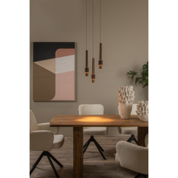 Lucide hanglamp Margary 3x4W koper