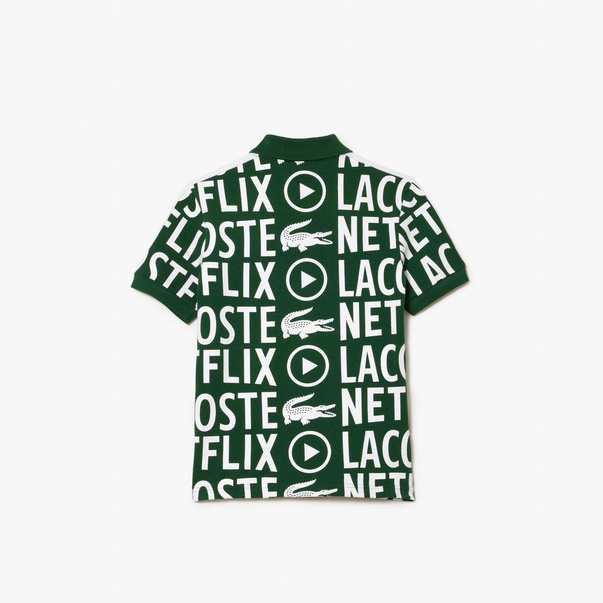 Polo enfant Lacoste x Netflix en coton biologique Polos - Blanc - Lacoste - Enfant