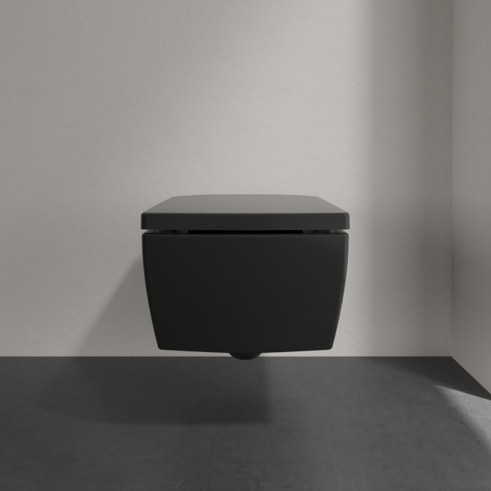 Villeroy & Boch Memento 2.0 randloos toilet CeramicPlus zwart mat