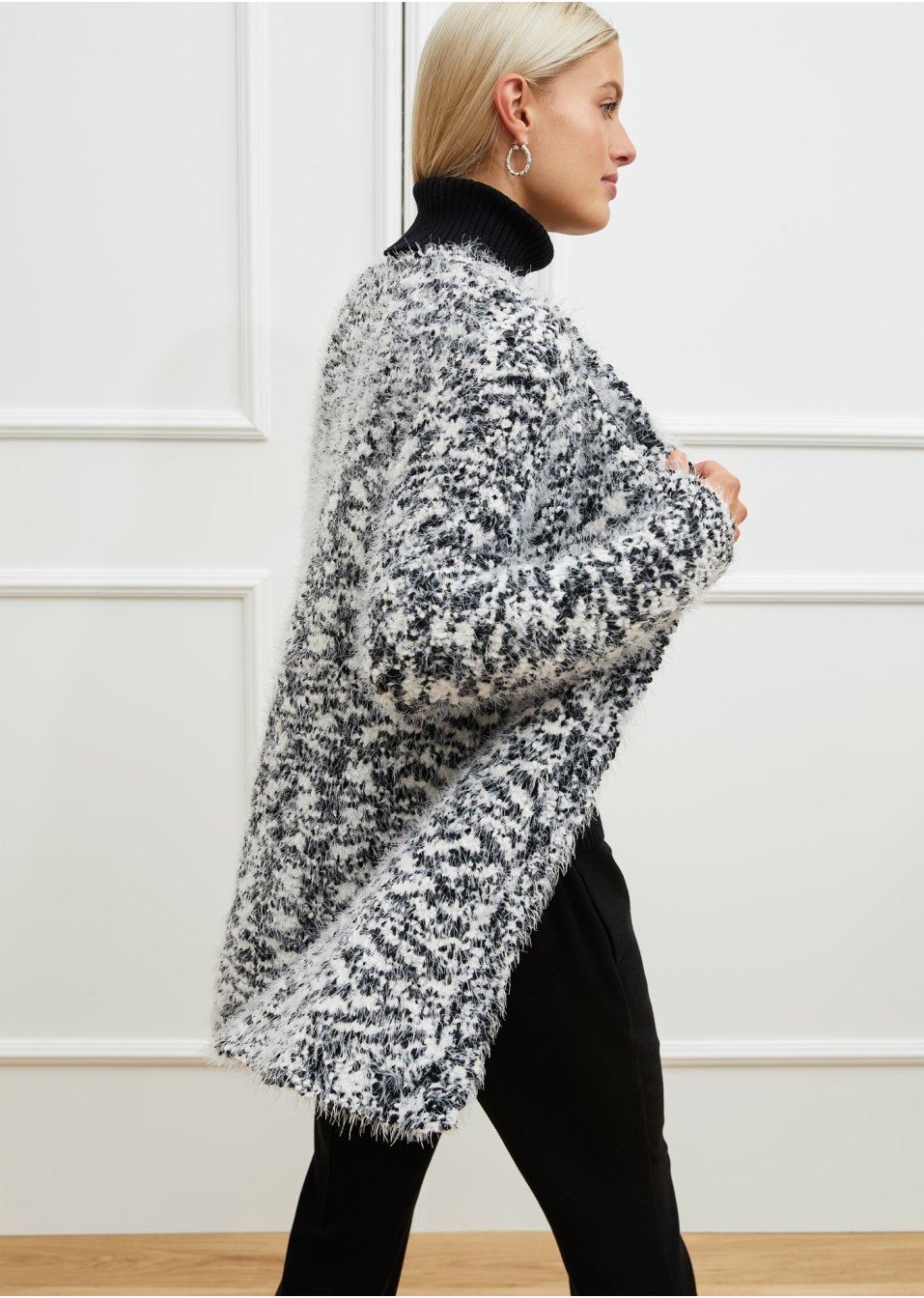 Gilet en maille duveteuse