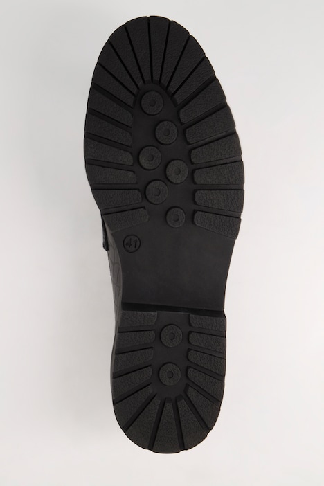 Leder Loafer, Kroko-Prägung, Plateausohle