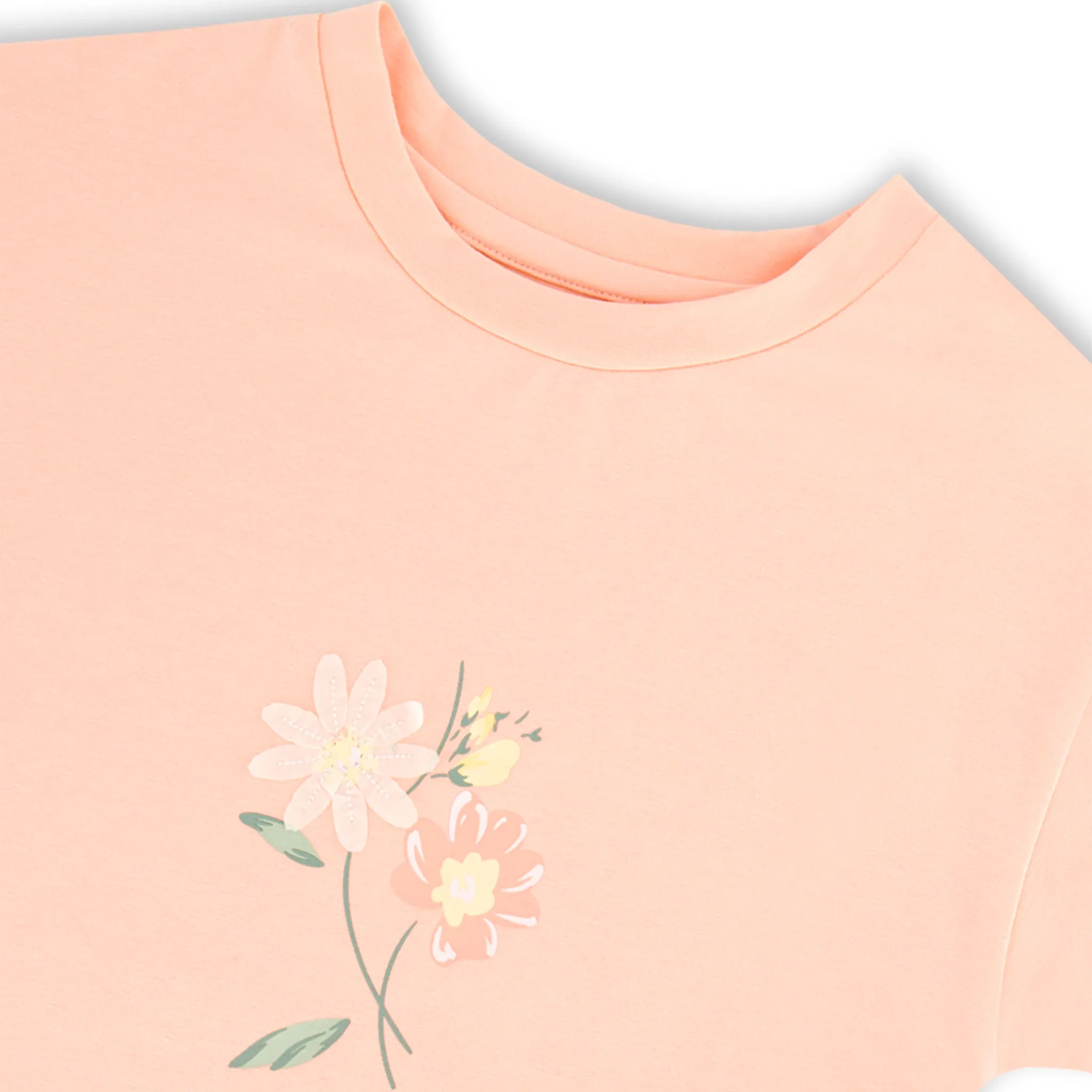 Deux par Deux T-shirt Fleur Romantique 3-6ans