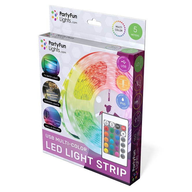 LED Lichtband - USB - Multicolor - Länge: ca. 5 Meter
