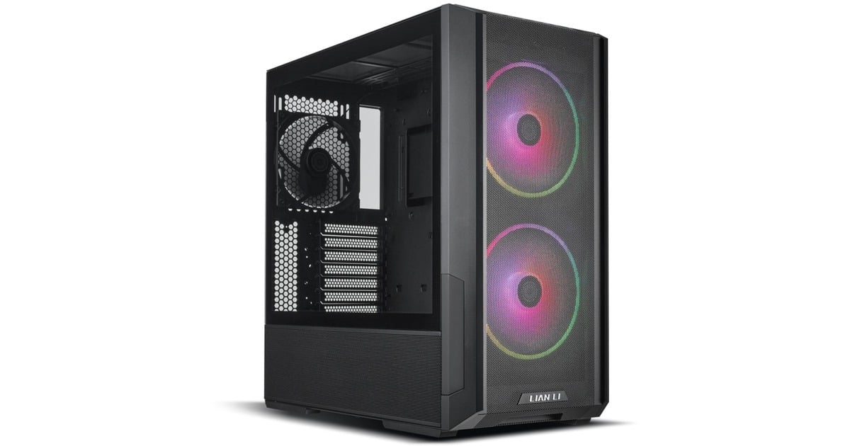 Lian LiLancool 216 RGB midi tower behuizing  (Zwart | 2x USB-A | 1x USB-C | RGB | Tempered Glass)