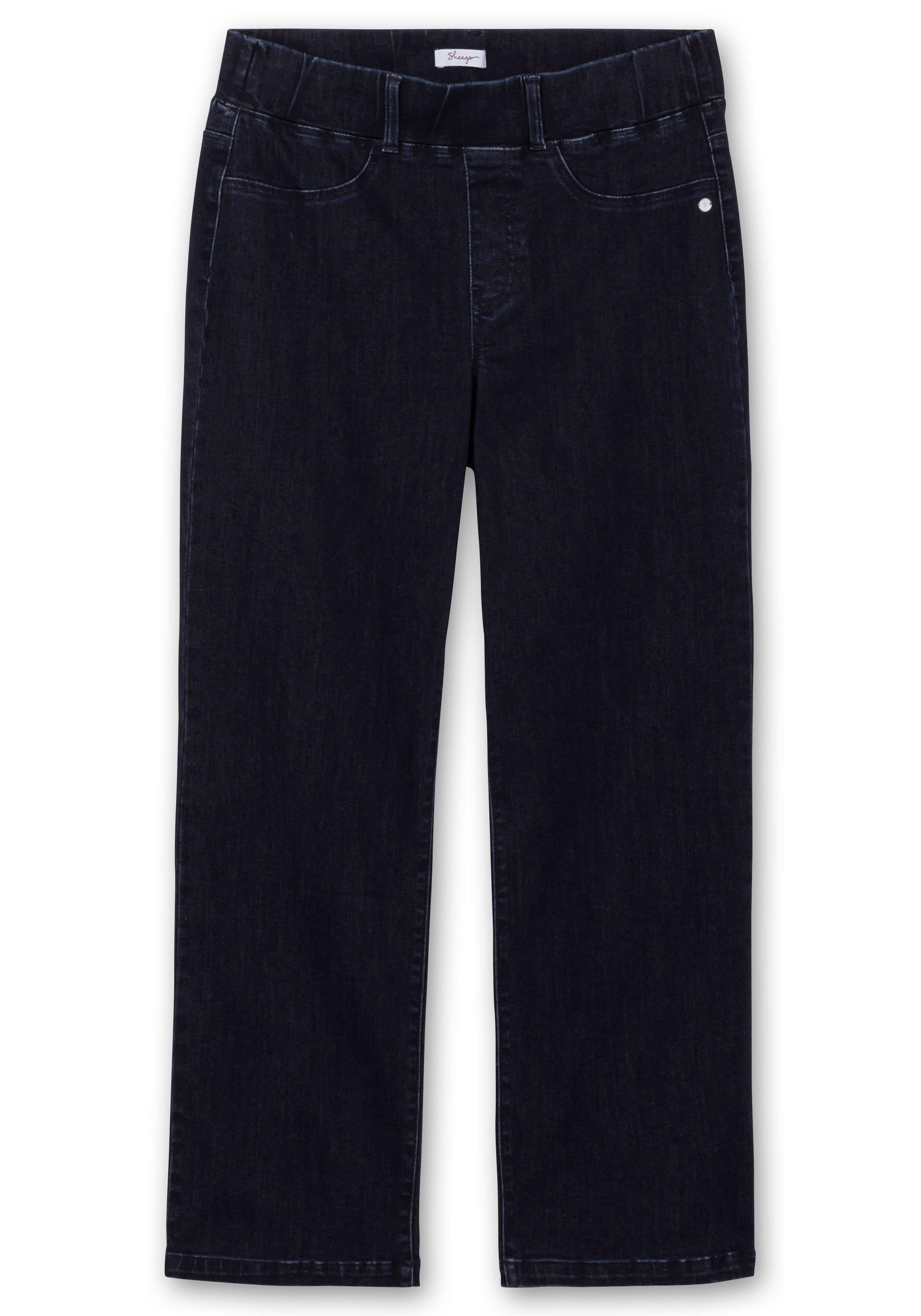 Weite Jeans mit Schlupfbund im Curvy-Schnitt ELLA