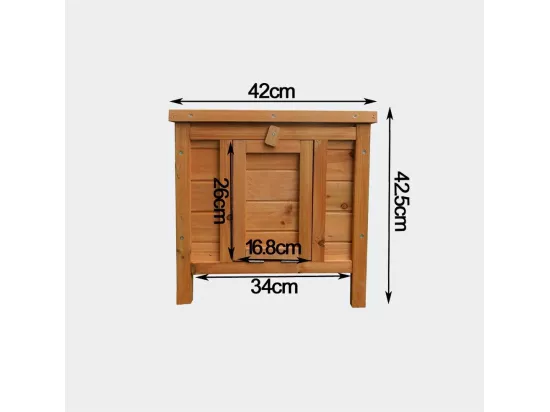 Cabane clapier à lapins bois marron 42 x 51.5 x 43 cm 3716001