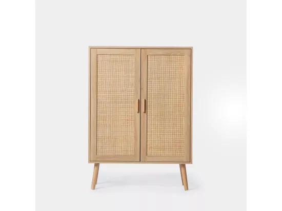Vitrine double en rotin naturel 80x107 cm-Tahiti