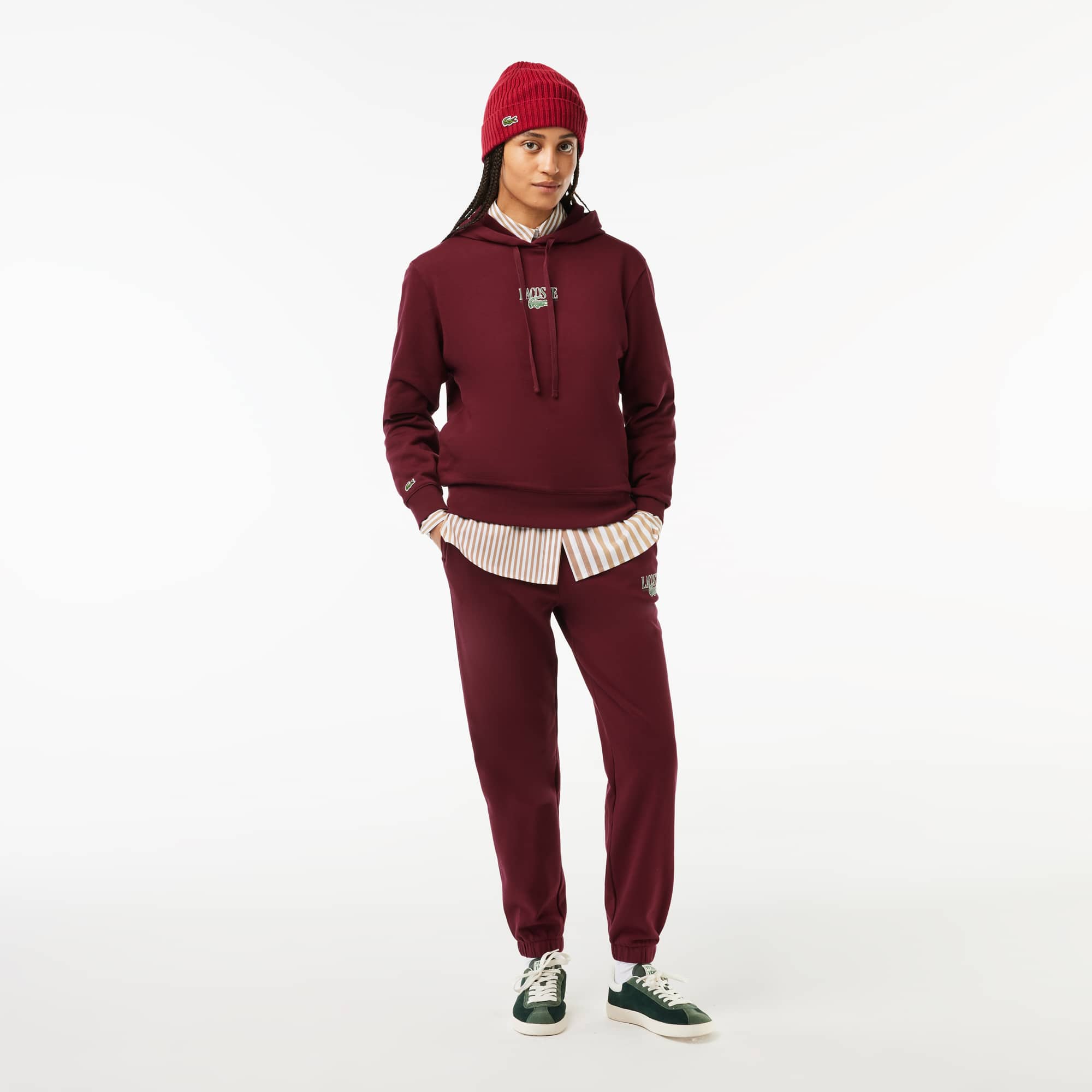 Pantalon de survêtement Jogger imprimé Lacoste Pantalons de survêtement - Rouge - Lacoste - Femme