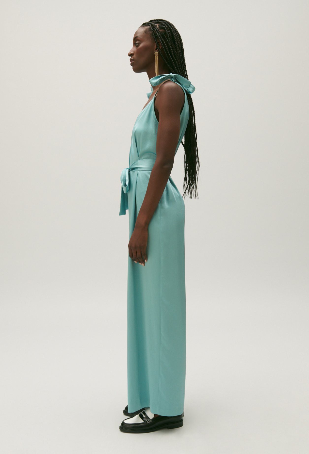Combinaison pantalon fluide vert d'eau