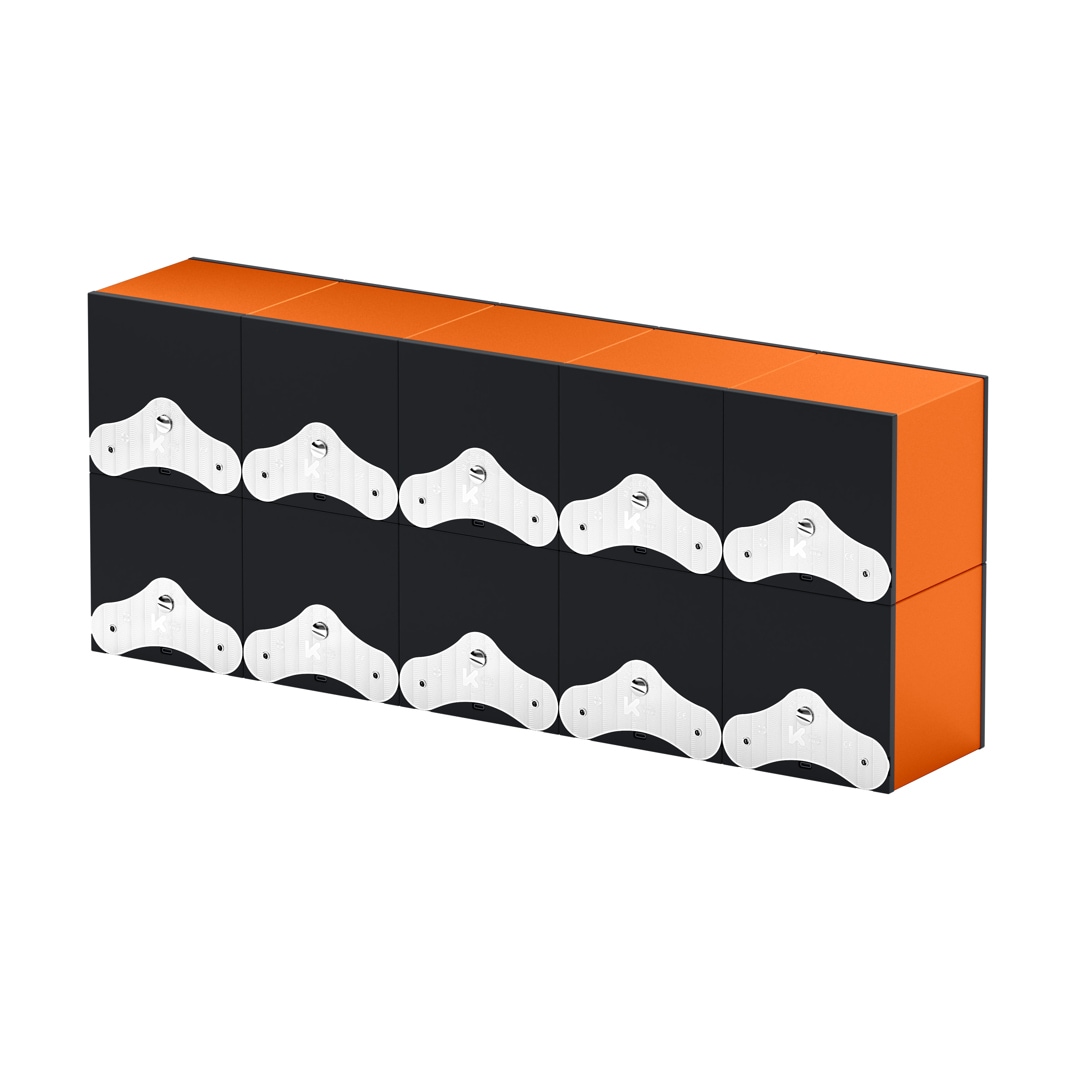 SwissKubik Masterbox Aluminium Orange - 10 Uhren