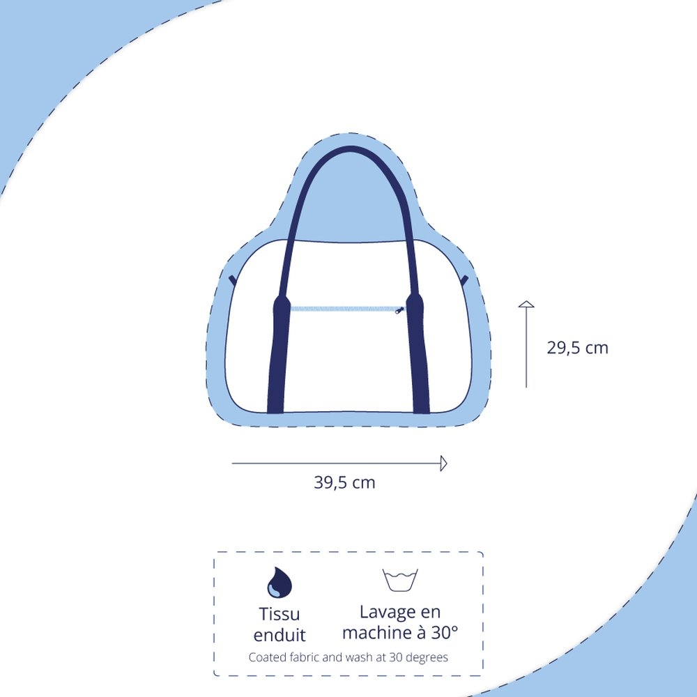 Sac Bowling Rayé Bleu Blanc