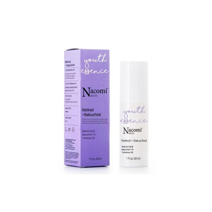 Nacomi Next Level Anti-Aging Gesichtsserum mit Retinol 0,35 % + Bakuchiol 1% 30 ml
