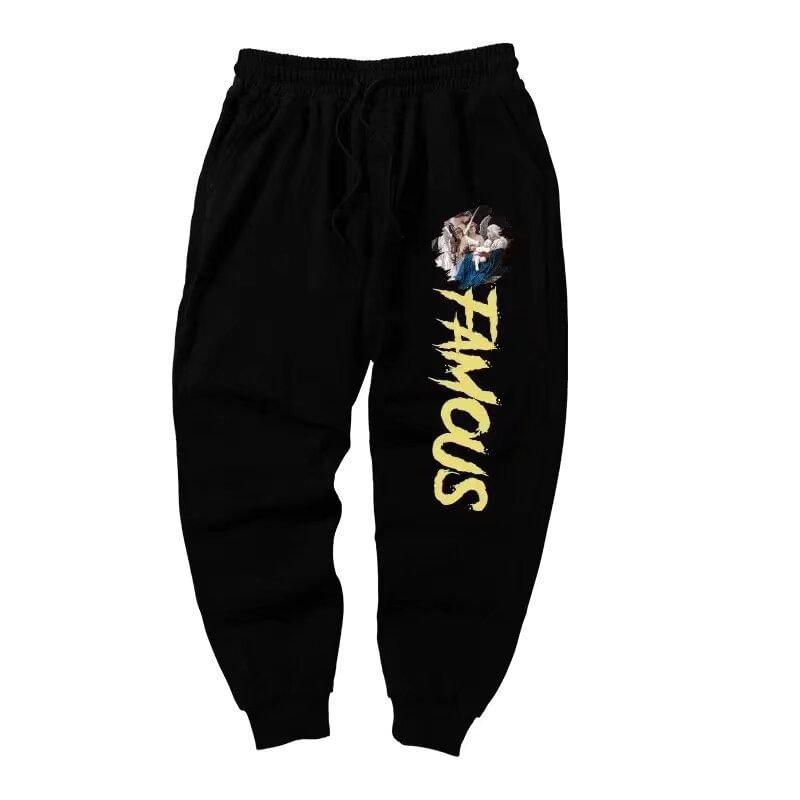 Cowpow - Joggingbroek met trekkoord en tekstprint en rechte pijpen