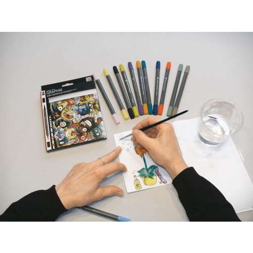 Marabu Aqua Pen Set Mega Mash, Aquarell-Filzstifte