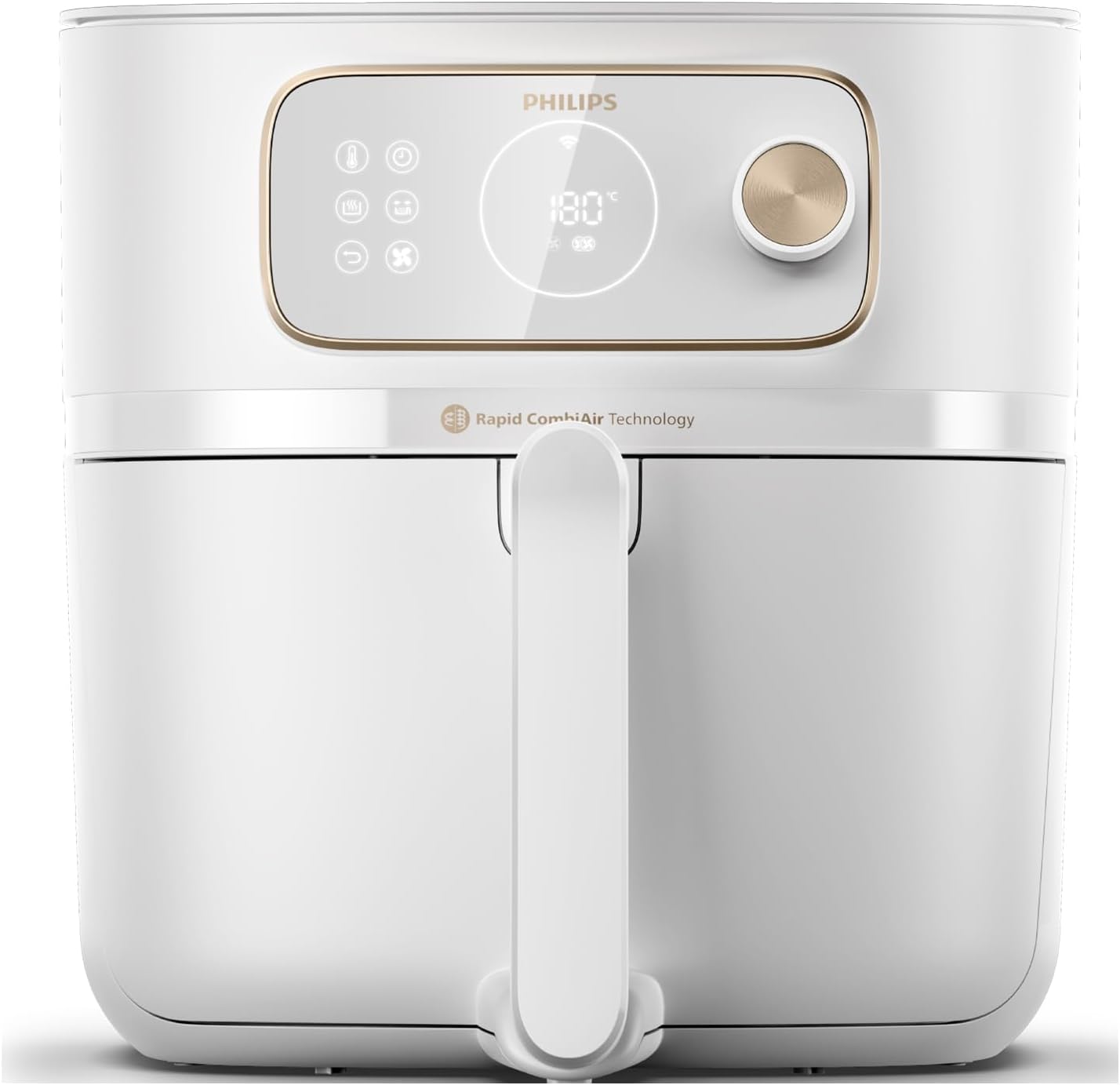 Airfryer Combi 7000-Serie XXL - 8,3 l (2 kg), 22-in-1-Heißluftfritteuse, WiFi-Verbindung, 99% weniger Fettzugabe** mit Rapid CombiAir, HomeID App, Weiß (HD9876/20)
