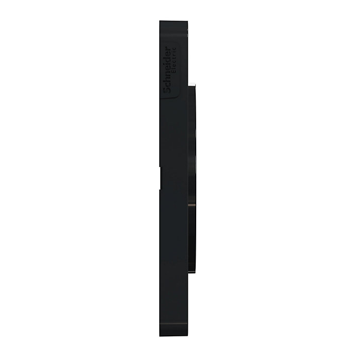 Plaque de finition double Schneider Electric Odace Touch chêne grisé liseré anthracite